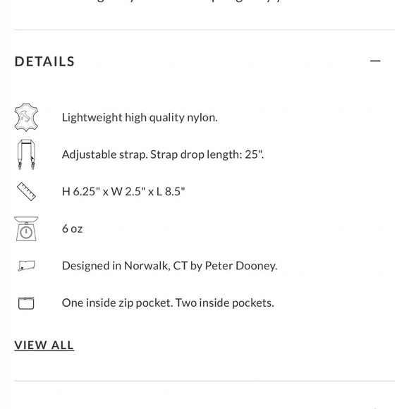 Dooney & Bourke Navy Nylon Crossbody Pouchette $148 Basic Minimalist Travel - Picture 11 of 11